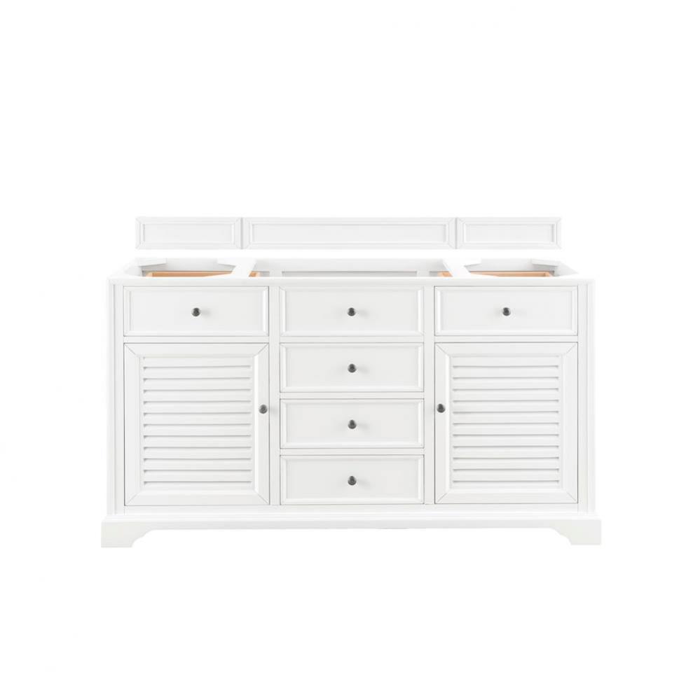 Savannah 60&apos;&apos; Single Vanity Cabinet, Bright White