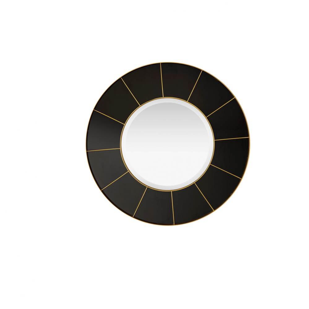 Compass 35.5&apos;&apos; Mirror, Radiant Gold and Glossy Black