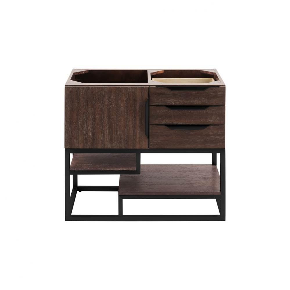 Columbia 36&apos;&apos; Single Vanity, Coffee Oak, Matte Black