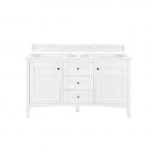 James Martin Vanities 527-V60D-BW - Palisades 60'' Double Vanity, Bright White