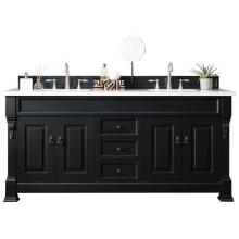 James Martin Vanities 147-114-5731-3WZ - Brookfield 72'' Double Vanity, Antique Black w/ 3 CM White Zeus Quartz Top