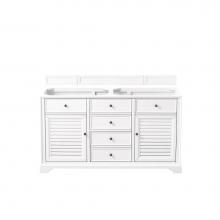 James Martin Vanities 238-104-V60D-BW - Savannah 60'' Double Vanity Cabinet, Bright White