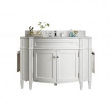 James Martin Vanities 650-V46R-BW-AF - Brittany 46'' Single Vanity, Bright White w/ 3 CM Arctic Fall Solid Surface Top