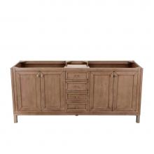 James Martin Vanities 305-V72-WWW - Chicago 72'' Double Vanity Cabinet, Whitewashed Walnut