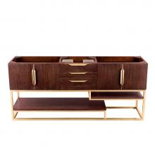 James Martin Vanities 388-V72D-CFO-RG - Columbia 72'' Double Vanity, Coffee Oak, Radiant Gold