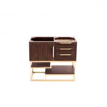 James Martin Vanities 388-V36-CFO-RG - Columbia 36'' Single Vanity, Coffee Oak, Radiant Gold