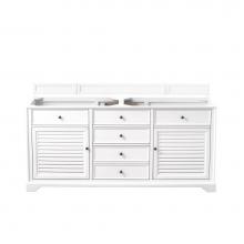 James Martin Vanities 238-104-V72-BW - Savannah 72'' Double Vanity Cabinet, Bright White