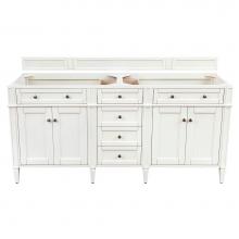 James Martin Vanities 650-V72-BW - Brittany 72'' Bright White Double Vanity