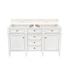 James Martin Vanities 655-V60D-BW - Brittany 60'' Double Vanity in Bright White