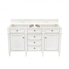 James Martin Vanities 650-V60D-BW - Brittany 60'' Bright White Double Vanity