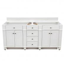 James Martin Vanities 157-V72-BW - Bristol 72'' Double Vanity, Bright White