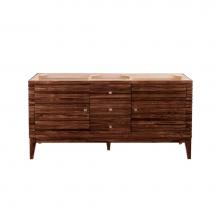 James Martin Vanities 210-V59D-WLT - Linear 59'' Double Vanity, Mid Century Walnut