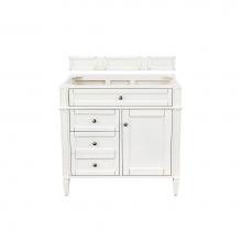 James Martin Vanities 655-V36-BW - Brittany 36'' Single Vanity in Bright White