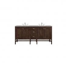 James Martin Vanities E444-V72-MCA-3GEX - Addison 72'' Double Vanity, Mid-Century Acacia w/ 3 CM Grey Expo Quartz Top