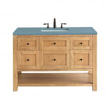 James Martin Vanities 330-V48-LNO-3CBL - Breckenridge 48'' Single Vanity, Light Natural Oak w/ 3 CM Cala Blue Top