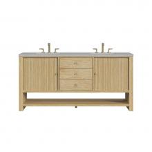 James Martin Vanities D404-V72-SWO-3ESR - Marigot Single 72'' Double Vanity, Sunwashed Oak w/ 3 CM Eternal Serena Quartz Top