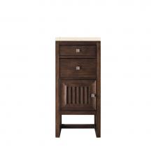 James Martin Vanities E645-B15L-MCA-3EMR - Athens 15'' Cabinet w/ Drawers & Door, Mid Century Acacia w/ 3 CM Eternal Marfil Top