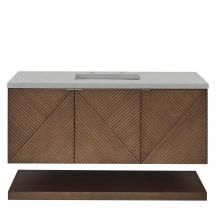 James Martin Vanities D200-V48-CSN-3ESR - Marcello 48'' Single Vanity, Chestnut w/ 3 CM Eternal Serena Quartz Top