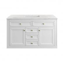 James Martin Vanities 305-V48-GW-3AF - Chicago 48'' Single Vanity, Glossy White w/ 3 CM Arctic Fall Top