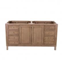 James Martin Vanities 305-V60D-WWW - Chicago 60'' Double Vanity Cabinet, Whitewashed Walnut