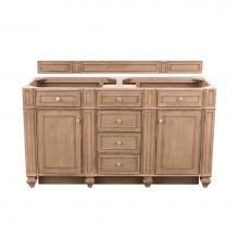 James Martin Vanities 157-V60D-WW - Bristol 60'' Double Vanity Whitewashed Walnut