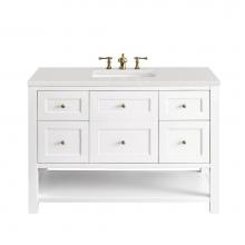 James Martin Vanities 330-V48-BW-3LDL - Breckenridge 48'' Single Vanity, Bright White w/ 3 CM Lime Delight Top