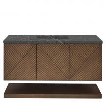 James Martin Vanities D200-V48-CSN-3PBL - Marcello 48'' Single Vanity, Chestnut w/ 3 CM Parisien Bleu Quartz Top