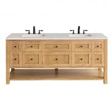 James Martin Vanities 330-V72-LNO-3EJP - Breckenridge 72'' Double Vanity, Light Natural Oak w/ 3 CM Eternal Jasmine Pearl Top