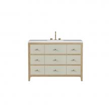 James Martin Vanities D604-V48-SHG-3AF - Celeste 48'' Single Vanity, Sunwashed Oak with Embossed Shagreen w/ 3 CM Arctic Fall Sol