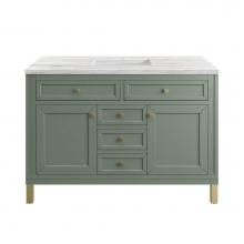 James Martin Vanities 305-V48-SC-3AF - Chicago 48'' Single Vanity, Smokey Celadon w/ 3 CM Arctic Fall Top