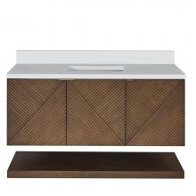 James Martin Vanities D200-V48-CSN-1WZ - Marcello 48'' Single Vanity, Chestnut w/ Single Hole 3 CM White Zeus Quartz Top & Ba