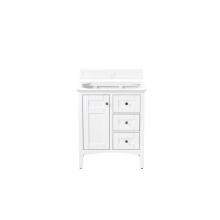 James Martin Vanities 527-V30-BW - Palisades 30'' Single Vanity, Bright White