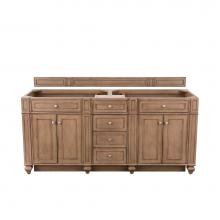 James Martin Vanities 157-V72-WW - Bristol 72'' Double Vanity Whitewashed Walnut