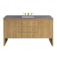 James Martin Vanities 435-V60S-LNO-3GEX - Hudson 60'' Single Vanity, Light Natural Oak w/ 3 CM Grey Expo Top