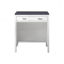 James Martin Vanities E444-CU30-GW-3CSP - Addison 30'' Free-standing Countertop Unit (Makeup Counter), Glossy White w/ 3 CM Charco