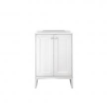 James Martin Vanities E303-V24-GW-BNK - Chianti 24'' Single Vanity Cabinet, Glossy White, Brushed Nickel