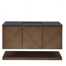 James Martin Vanities D200-V48-CSN-3CSP - Marcello 48'' Single Vanity, Chestnut w/ 3 CM Charcoal Soapstone Quartz Top