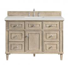 James Martin Vanities 424-V48-WWO-3LDL - Lorelai 48'' Single Vanity, Whitewashed Oak w/ 3 CM Lime Delight Quartz Top