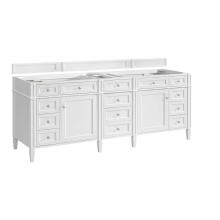 James Martin Vanities 655-V84-BW - Brittany 84'' Double Vanity in Bright White