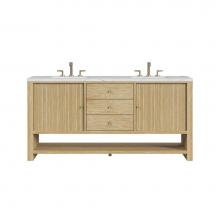 James Martin Vanities D404-V72-SWO-3ENC - Marigot Single 72'' Double Vanity, Sunwashed Oak w/ 3 CM Ethereal Noctis Quartz Top