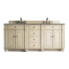 James Martin Vanities 157-V72-VV-3GEX - Bristol 72'' Double Vanity, Vintage Vanilla, w/ 3 CM Grey Expo Quartz Top