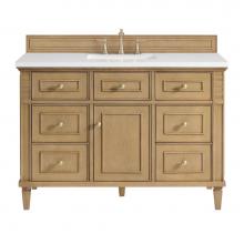 James Martin Vanities 424-V48-LNO-3WZ - Lorelai 48'' Single Vanity, Light Natural Oak w/ 3 CM White Zeus Quartz Top