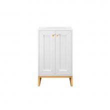 James Martin Vanities E303-V20-GW-RGD - Chianti 20'' Single Vanity Cabinet, Glossy White, Radiant Gold