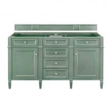 James Martin Vanities 650-V60D-SC - Brittany 60'' Double Vanity Cabinet, Smokey Celadon