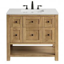 James Martin Vanities 330-V36-LNO-3LDL - Breckenridge 36'' Single Vanity, Light Natural Oak w/ 3 CM Lime Delight Top