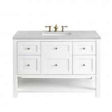 James Martin Vanities 330-V48-BW-3ESR - Breckenridge 48'' Single Vanity, Bright White w/ 3 CM Eternal Serena Top