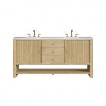 James Martin Vanities D404-V72-SWO-3AF - Marigot Single 72'' Double Vanity, Sunwashed Oak w/ 3 CM Arctic Fall Solid Surface Top