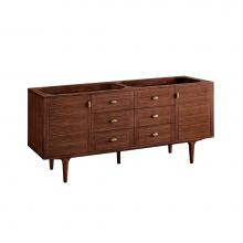 James Martin Vanities 670-V72-WLT - Amberly 72'' Double Vanity Cabinet, Mid-Century Walnut