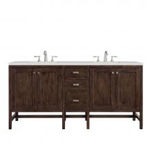 James Martin Vanities E444-V72-MCA-3LDL - Addison 72'' Double Vanity, Mid-Century Acacia w/ 3 CM Lime Delight Quartz Top