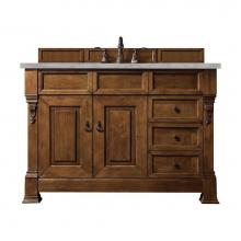 James Martin Vanities 147-114-5276-3VSL - Brookfield 48'' Single Vanity, Country Oak w/ 3 CM Victorian Silver Quartz Top